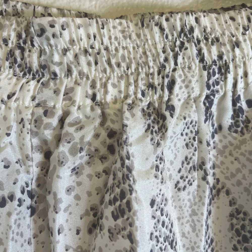 I.B. Diffusion Women's Silk Pull-on Pants Size M Snake Print Elastic Waist - Picture 5 of 13